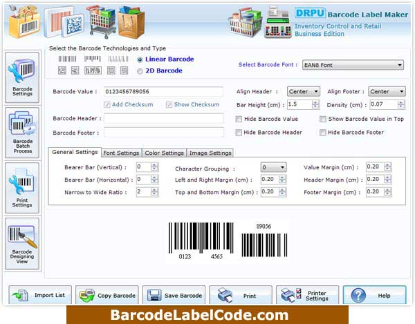 Retail Barcode Generator software