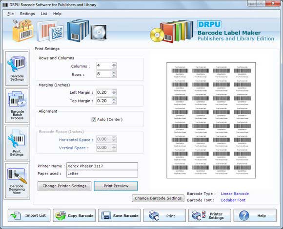 Screenshot of Publishing Company Barcode Fonts