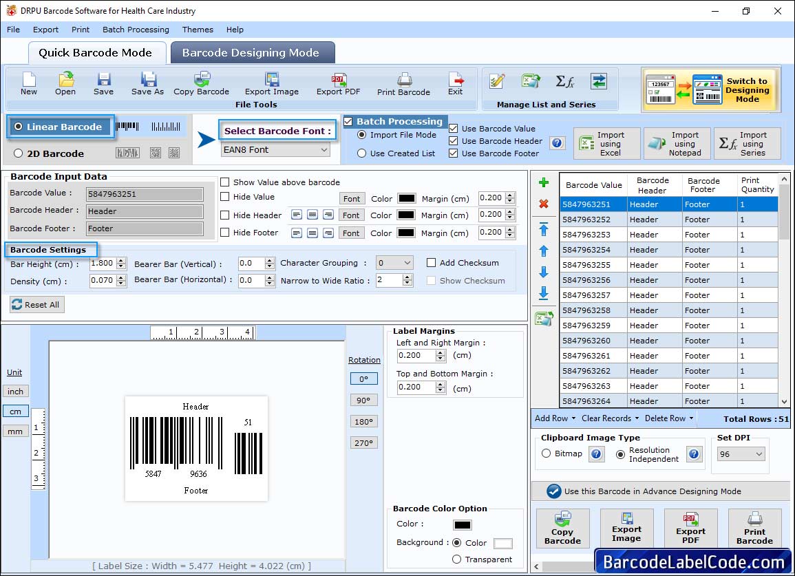 Select Barcode Technology