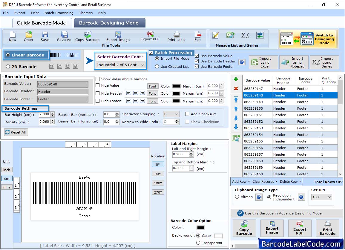 Barcode technologies