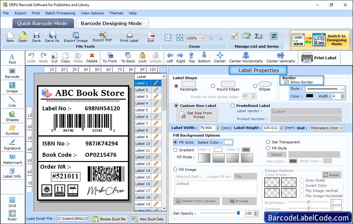 Label Properties