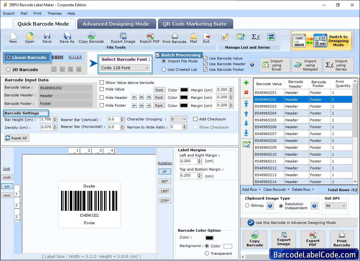 Barcode Label Maker Software (Corporate Edition)