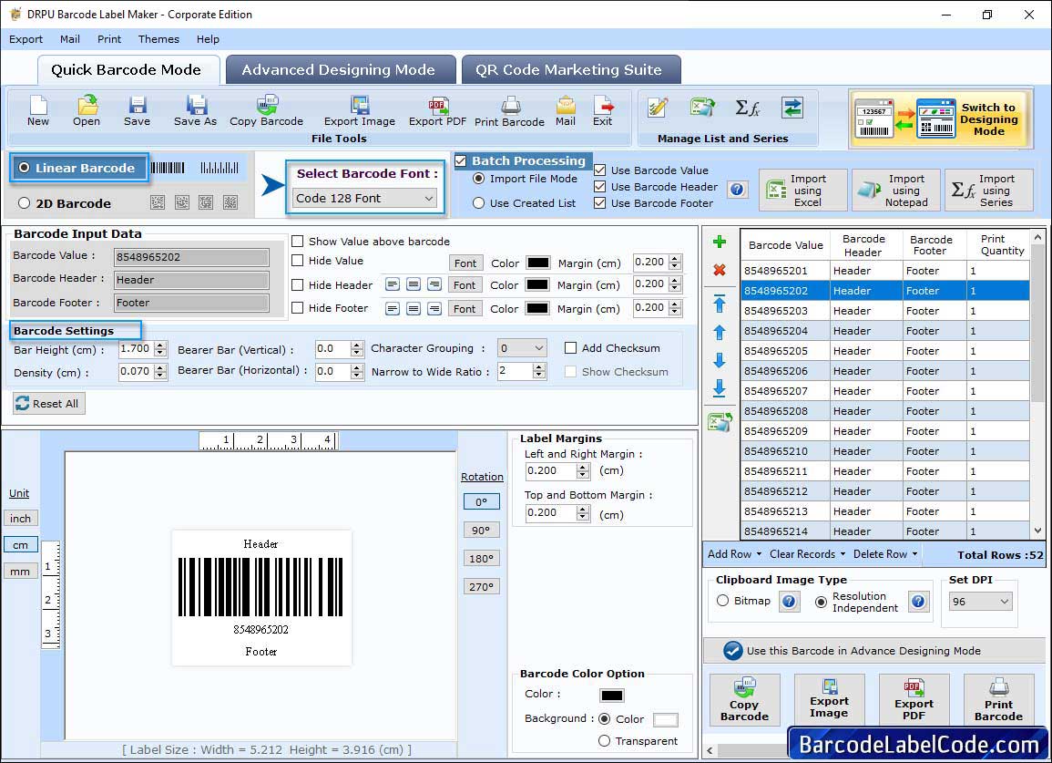 Barcode Label Maker Software (Corporate Edition)