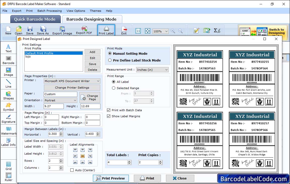 Print Settings